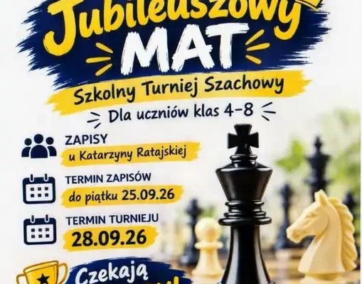 Szachowy turniej w Szkole Podstawowej nr 28 w Wodzisławiu Śląskim z okazji 40-lecia placówki