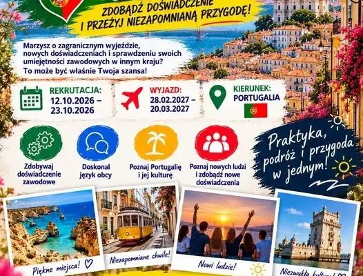 Erasmus+ 2027: Uczniowie z Pszowa polecą na praktyki do Portugalii
