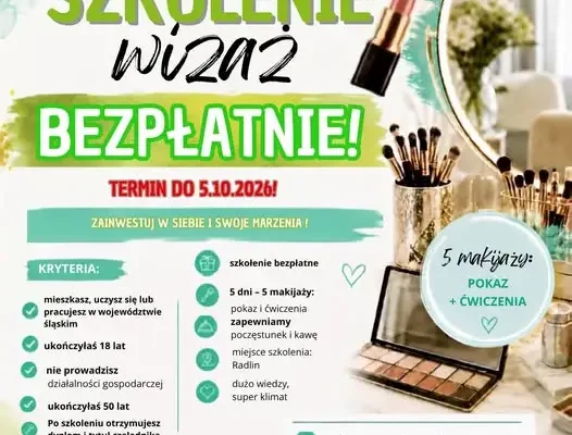 Bezpłatne szkolenie z wizażu w Radlinie – zapisy do 5 października
