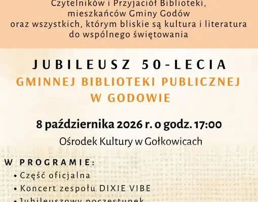 Godów: Gminna Biblioteka Publiczna świętuje 50-lecie. Jubileuszowy wieczór już 8 października