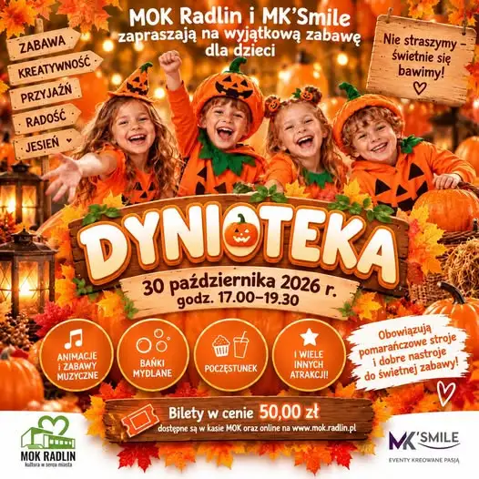 Dynioteka 2026 w Radlinie – pomarańczowa zabawa dla dzieci już 30 października