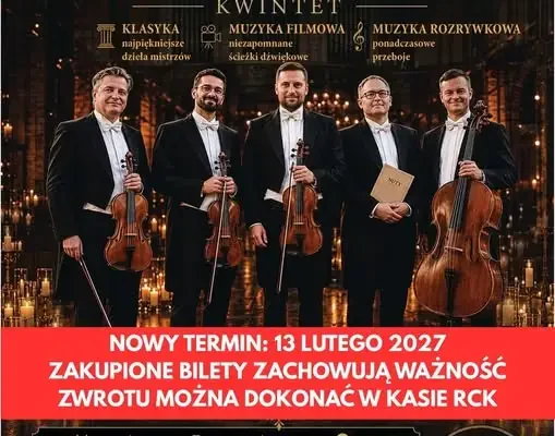 Koncert „Dżentelmeni w blasku świec” w Rydułtowach przełożony na luty 2027