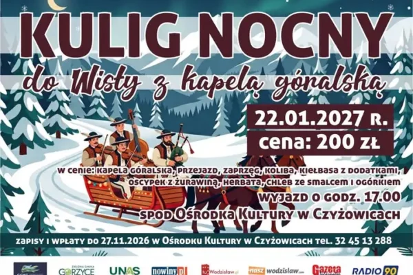 Nocny kulig do Wisły z kapelą góralską – zapisy trwają