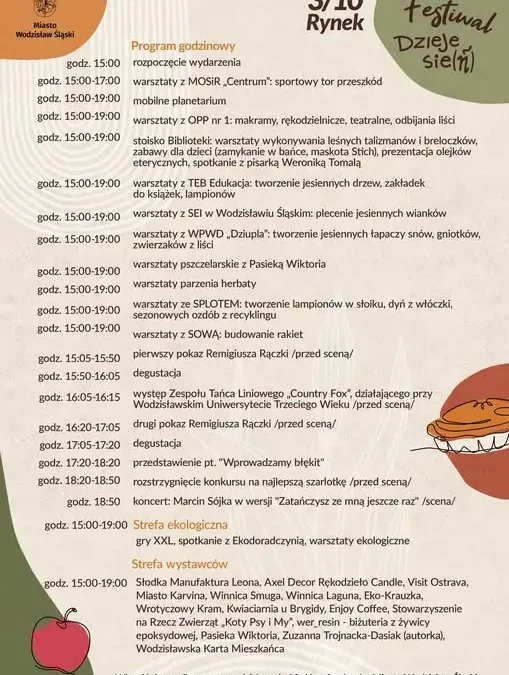 DzieJesie(ń) Festiwal vol. 6 w Wodzisławiu Śląskim – start dziś o 15:00