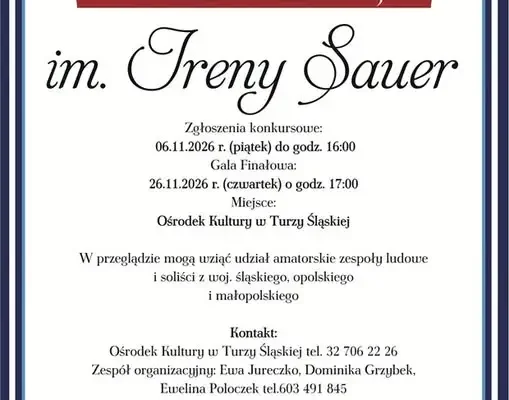II Regionalny Przegląd Twórczości Ludowej im. Ireny Sauer – trwają zgłoszenia