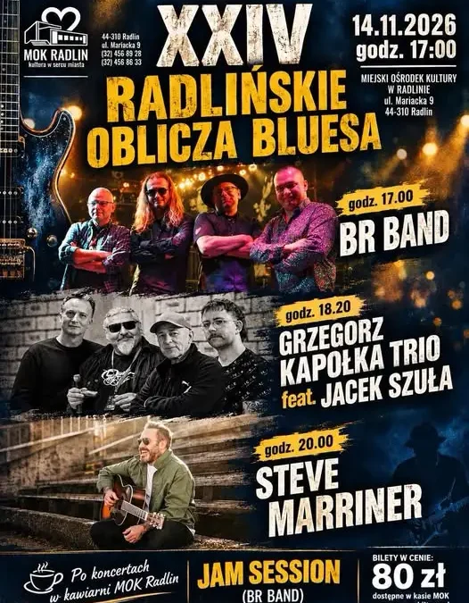 XXIV Radlińskie Oblicza Bluesa – muzyczna uczta już 14 listopada