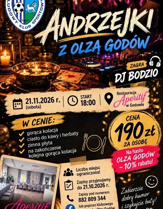 Andrzejki z Olzą Godów – zapisy tylko do 21 października