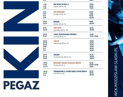Kino Pegaz zaprasza na październikowe seanse – nowości, klasyka i kino dla dzieci