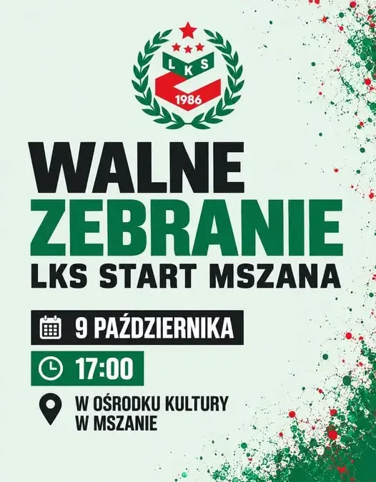 Walne Zebranie LKS Start Mszana – wybory uzupełniające do Zarządu Klubu