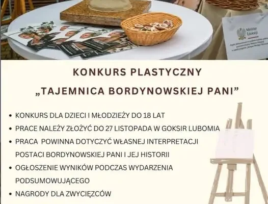 Konkurs plastyczny „Tajemnica Bordynowskiej Pani” w Gminie Lubomia