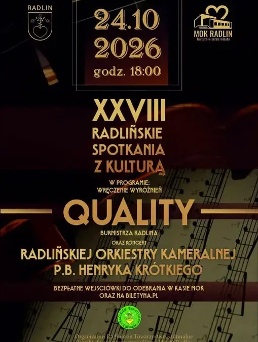 XXVIII Radlińskie Spotkania z Kulturą – 24 października w MOK Radlin