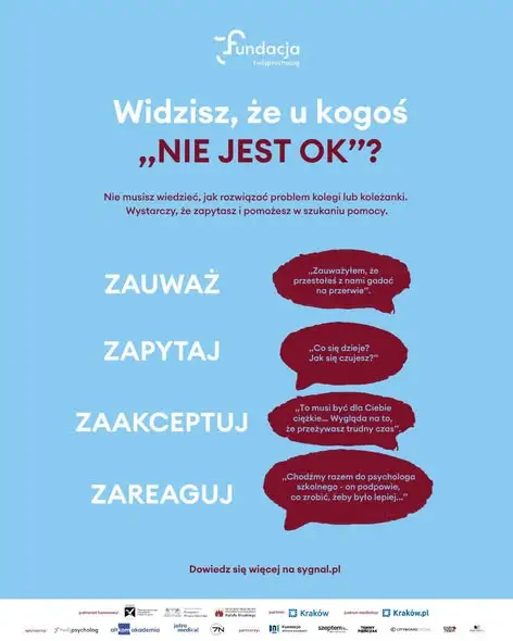 Światowy Dzień Zdrowia Psychicznego w Wodzisławiu Śląskim – kampania SYGNAŁ w ZSP7