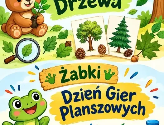 Przedszkolaki z grupy Misie i Żabki świętowały Dzień Drzewa oraz Dzień Gier Planszowych