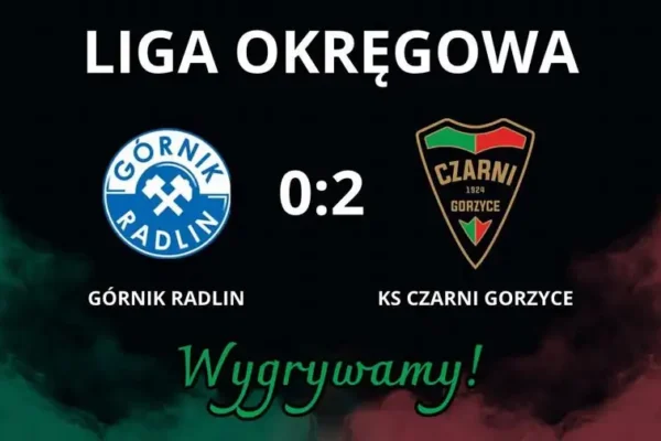 Czarni Gorzyce wygrywają na wyjeździe z Górnikiem Radlin 0:2