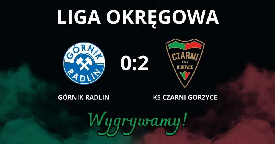Czarni Gorzyce wygrywają na wyjeździe z Górnikiem Radlin 0:2