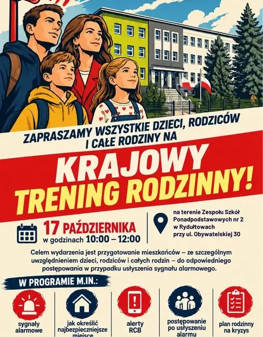 Krajowy Trening Rodzinny w Rydułtowach – naucz się reagować na sygnały alarmowe