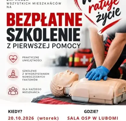 Bezpłatne warsztaty pierwszej pomocy w Lubomi – dwa terminy
