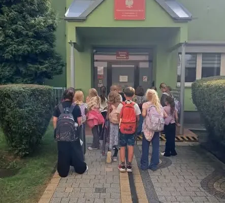 Jesienny spacer uczniów z Wodzisławia Śląskiego pełen muzyki i natury