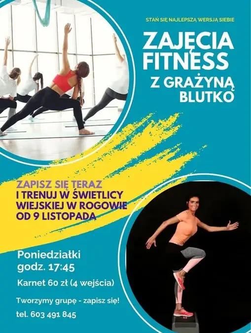 Zajęcia fitness w Rogowie – zapisy trwają, start 9 listopada