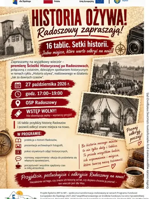 Radoszowy zapraszają na premierę Ścieżki Historycznej – 27 października