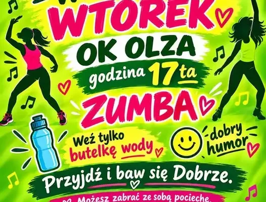 Zumba we wtorek o 17:00 – zaproszenie na wspólną zabawę