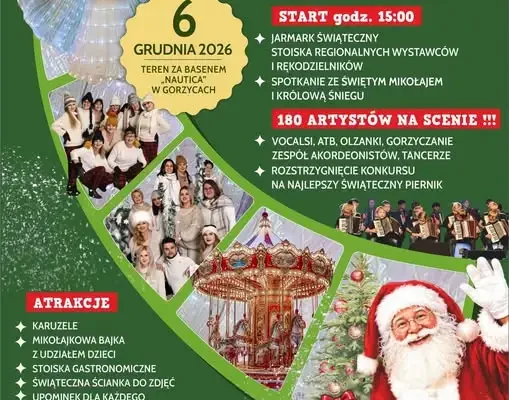 Gorzyce zapraszają na Mikołajki pod gwiazdami – 6 grudnia 2026