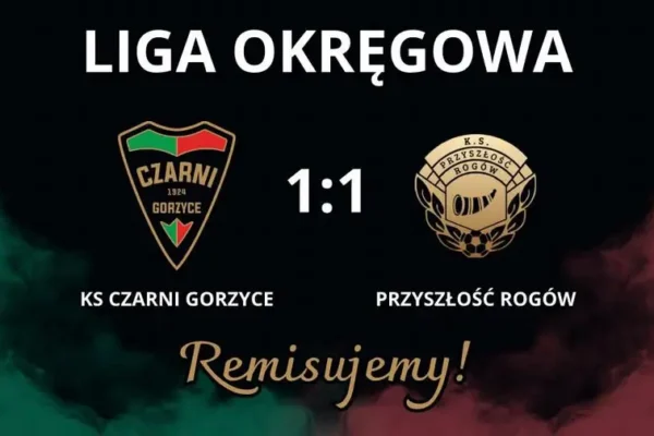Remis Czarnych Gorzyce z Przyszłością Rogów w 11. kolejce ligi okręgowej