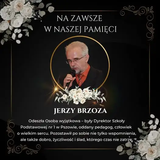 Pożegnanie śp. Jerzego Brzozy – byłego dyrektora Szkoły Podstawowej nr 1 w Pszowie