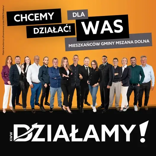 KWW DZIAŁAMY! przedstawia 15 kandydatów do Rady Gminy Mszana Dolna