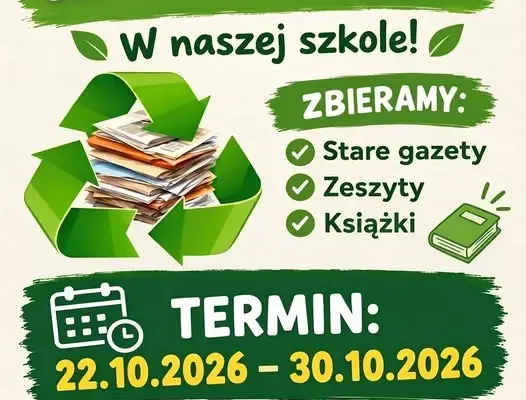 Szkolna zbiórka makulatury – przynieś stare gazety i zeszyty!