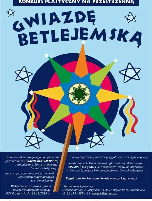 Konkurs na przestrzenną Gwiazdę Betlejemską w Gorzycach – trzecia edycja