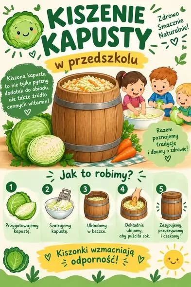 Przedszkolaki z Godowa uczyły się kiszenia kapusty od gospodyń wiejskich