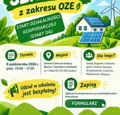 Morawskie Wrota zapraszają na bezpłatne szkolenia o dotacjach na OZE i zieloną działalność