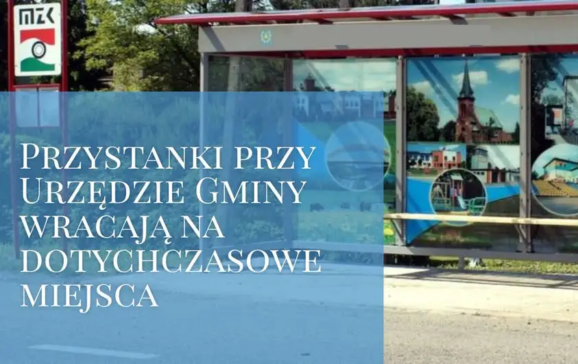 Przystanki autobusowe przy Urzędzie Gminy w Mszanie wracają na swoje miejsce