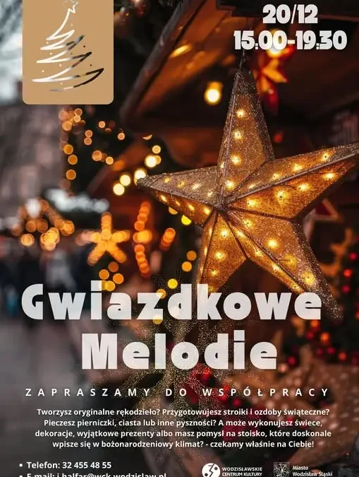 Wodzisław Śląski szuka wystawców na świąteczne „Gwiazdkowe Melodie”