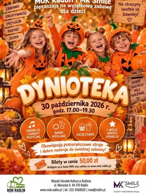 Dynioteka w MOK Radlin – jutro zabawa dla dzieci