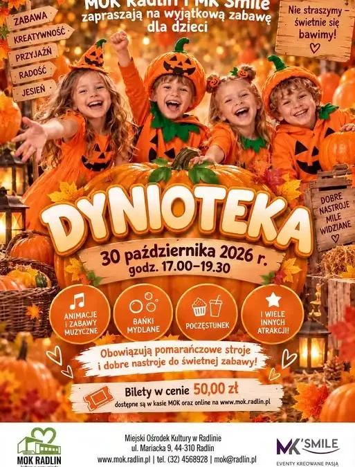 Dynioteka w Radlinie: jesienna zabawa dla dzieci z MK’Smile