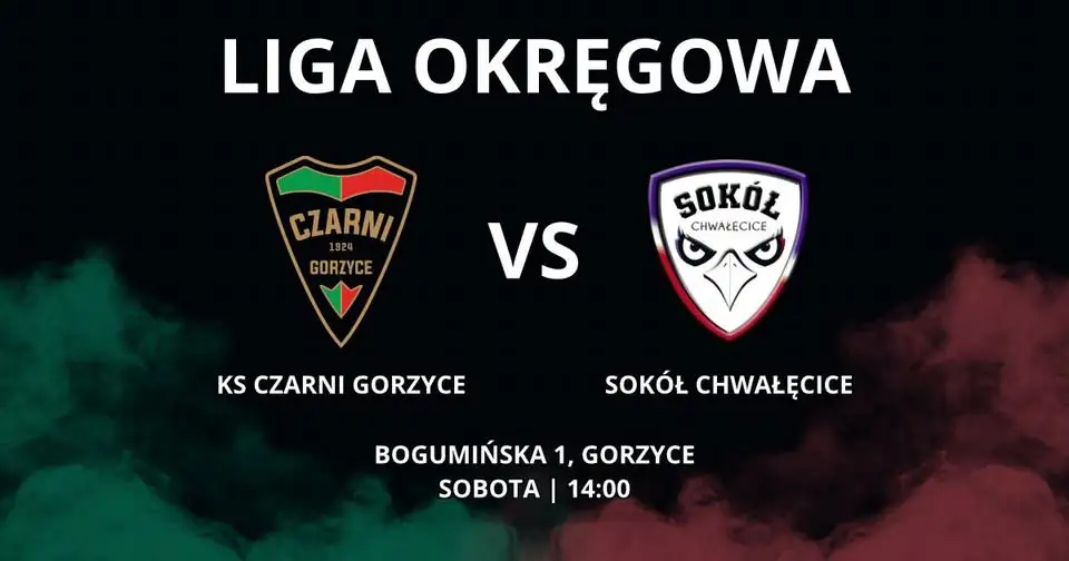 KS Czarni Gorzyce zagrają z Sokołem Chwałęcice w 13. kolejce ligi okręgowej